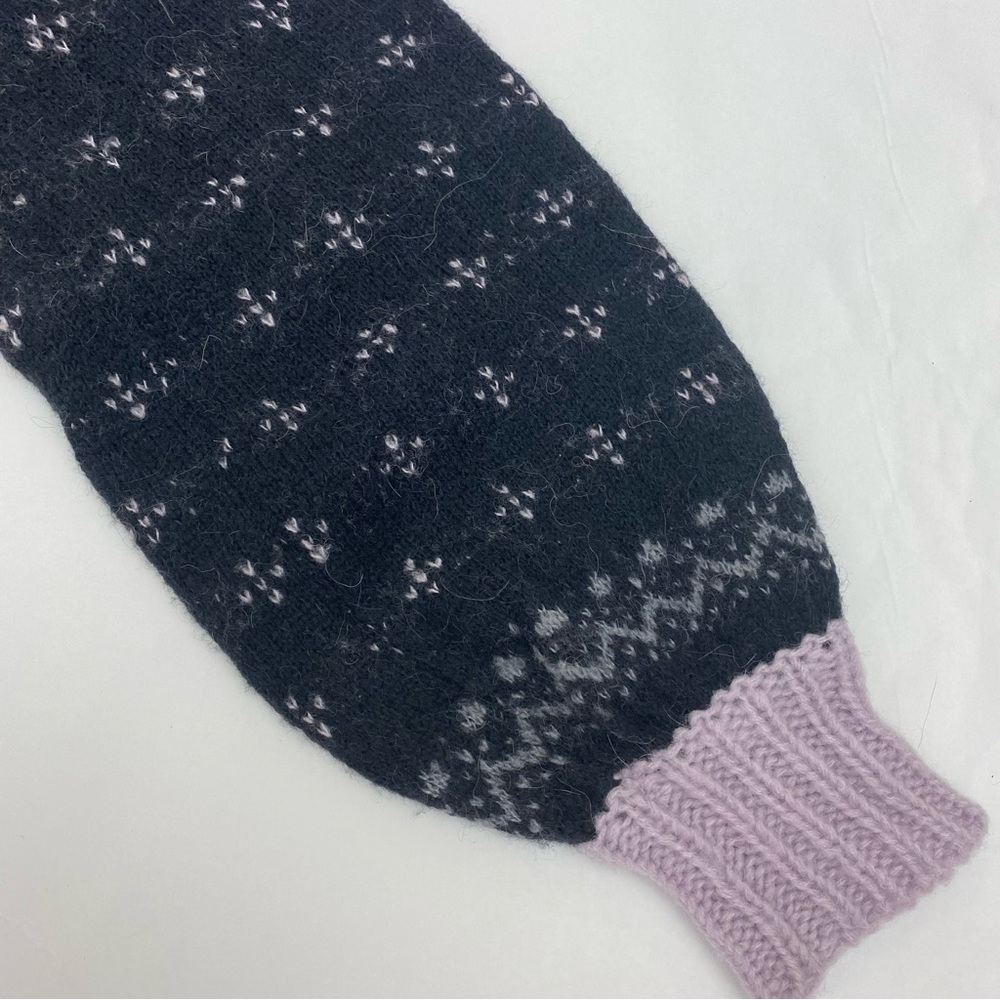 Free People Snow Globe Wool Alpaca Mock Neck Cropped Pullover Sweater: Onyx - Picture 12 of 16
